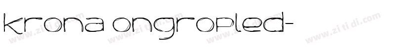 krona ongropled字体转换
